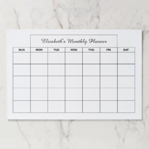 Custom personalized month planner paper pad