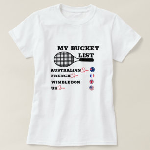 Custom Personalized My Bucket List Grand Slam T-Shirt