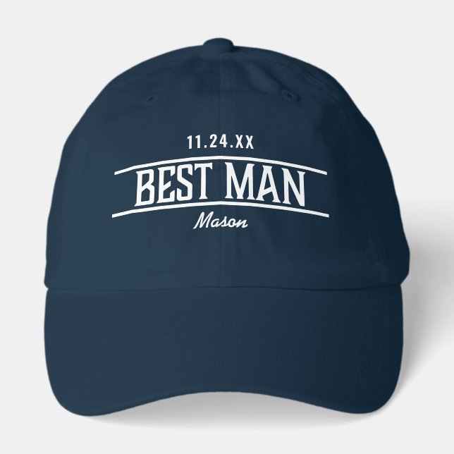 Custom Personalized Name Best Man Hat (Front)