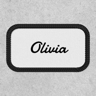 Custom Personalized Name Black and White Color Pat Patch