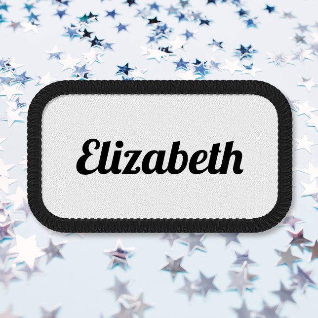 Custom Personalized Name Black and White Color Patch (Custom Personalized Name Black and White Color Patch)