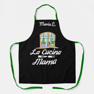 Custom Personalized Name Cucina de MAMA Chef Baker Apron