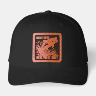 Custom Personalized Name Fishing Gift Leather Patch Hat