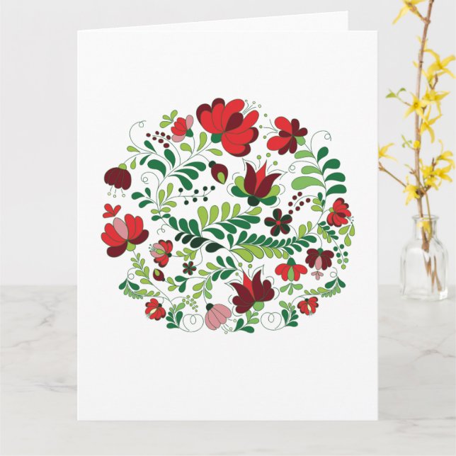 Custom Personalized  Name Floral Design Card (Yellow Flower)