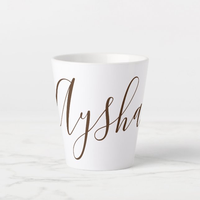 Custom Personalized Name Latte Mug (Front)
