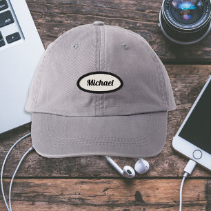 Custom Personalized Name Light Ivory Black Color Patch