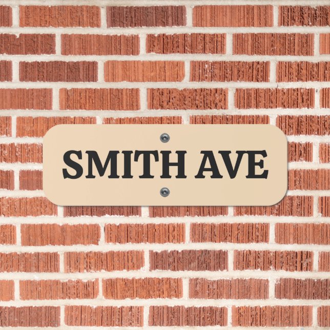 CUSTOM PERSONALIZED NAME METAL STREET SIGN (In Situ(Brick))