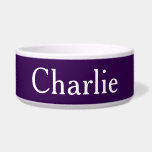 Custom Personalized Name Photo Art Dark Purple Pet Bowl<br><div class="desc">Personalize Simplistic Art,  add name or photo. Looks good on anything. ⭐PERSONALIZE this template with your artwork. ⭐EDIT it further to make more changes. ⭐TRANSFER this design to any product. Visit all my stores at bit.ly/SandyspiderStores (cut and paste).</div>