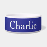 Custom Personalized Name Photo Art Deep Blue Pet Bowl<br><div class="desc">Personalize Simplistic Art,  add name or photo. Looks good on anything. ⭐PERSONALIZE this template with your artwork. ⭐EDIT it further to make more changes. ⭐TRANSFER this design to any product. Visit all my stores at bit.ly/SandyspiderStores (cut and paste).</div>