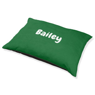 Custom Personalized Name Photo Art Forrest Green Pet Bed