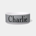 Custom Personalized Name Photo Art Grey Pet Bowl<br><div class="desc">Personalize Simplistic Art,  add name or photo. Looks good on anything. ⭐PERSONALIZE this template with your artwork. ⭐EDIT it further to make more changes. ⭐TRANSFER this design to any product. Visit all my stores at bit.ly/SandyspiderStores (cut and paste).</div>