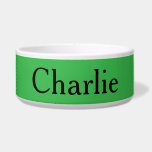 Custom Personalized Name Photo Art Kelly Green Pet Bowl<br><div class="desc">Personalize Simplistic Art,  add name or photo. Looks good on anything. ⭐PERSONALIZE this template with your artwork. ⭐EDIT it further to make more changes. ⭐TRANSFER this design to any product. Visit all my stores at bit.ly/SandyspiderStores (cut and paste).</div>