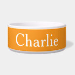 Custom Personalized Name Photo Art Light Orange Bowl<br><div class="desc">Personalize Simplistic Art, add name or photo. Looks good on anything. ⭐PERSONALIZE this template with your artwork. ⭐EDIT it further to make more changes. ⭐TRANSFER this design to any product. Visit all my stores at bit.ly/SandyspiderStores (cut and paste).</div>