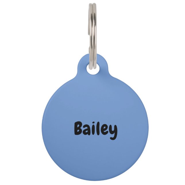 Custom Personalized Name Photo Artwork Cat Dog LG Pet ID Tag (Front)