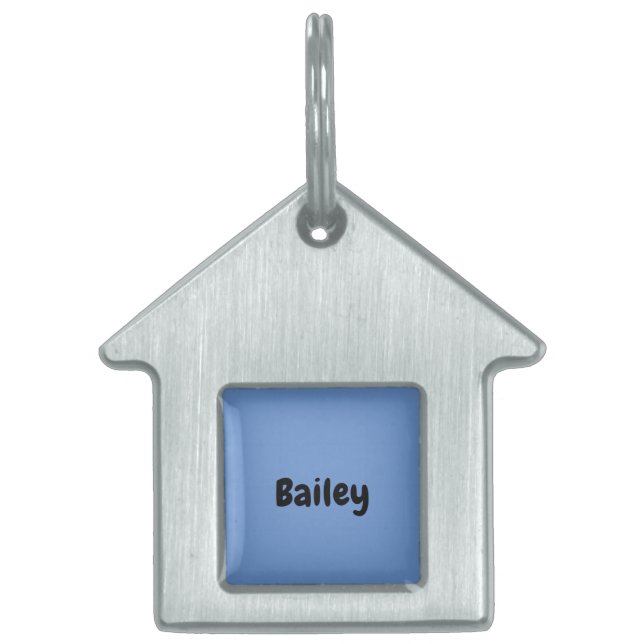 Custom Personalized Name Photo Artwork Pet House P ID Tag (Front)