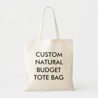 Custom Personalized Natural Budget Tote Bag