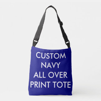 Custom Personalized NAVY ALL OVER PRINT TOTE BAG