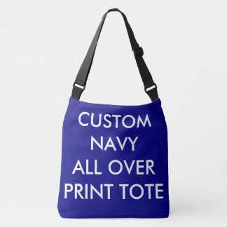 Custom Personalized NAVY ALL OVER PRINT TOTE BAG