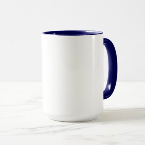 Custom Personalized Navy Blue Combination Mug 15oz | Zazzle