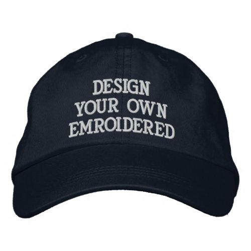 Custom Personalized Navy Embroidered Baseball Cap