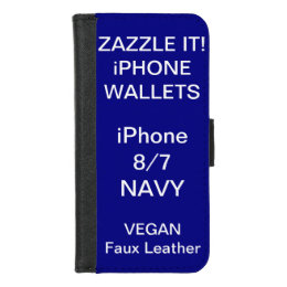 Custom Personalized NAVY iPhone 8/7 Wallet Blank