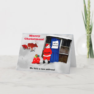 Custom Personalized New Address Christmas Card