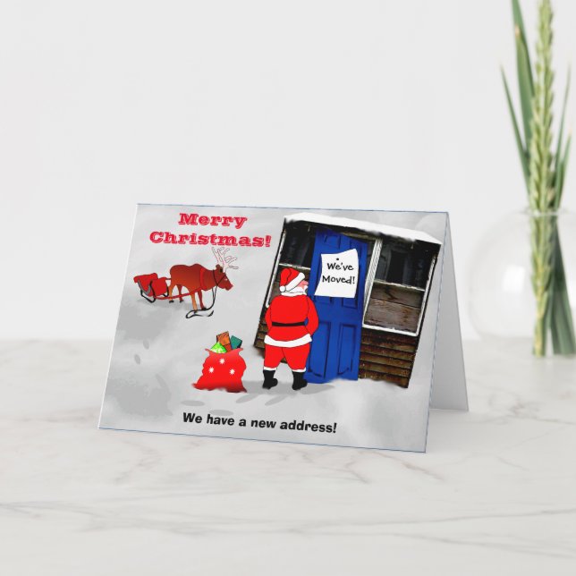 Custom Personalized New Address Christmas Card (Front)
