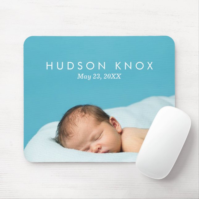 Custom Personalized Newborn Baby Photo Gift Mouse Pad (With Mouse)