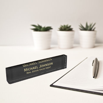 Custom Personalized Office Title Desk Name Plate by iCoolCreate at Zazzle