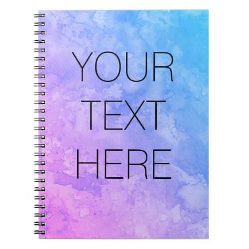 Custom Personalized Ombre Watercolor Purple Diary  Notebook