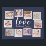Custom Personalized One of a Kind 10 Photo Family Faux Canvas Print<br><div class="desc">10 photo template created by you personalized wall art - Faux Wrapped Canvas Print from Ricaso - add your own photographs and text to this great faux canvas</div>