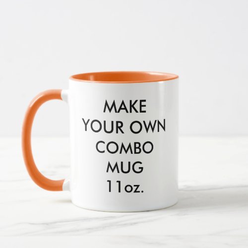 Custom Personalized Orange Combination Mug 11oz