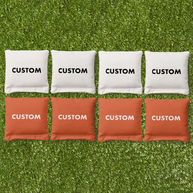 Custom Personalized ORANGE Cornhole Bag Toss (Set)