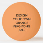 Custom Personalized ORANGE Ping Pong Ball