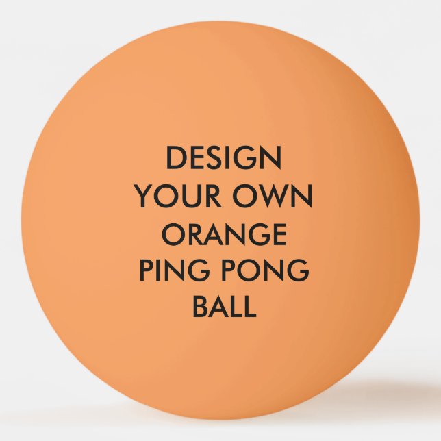Custom Personalized ORANGE Ping Pong Ball (Front)