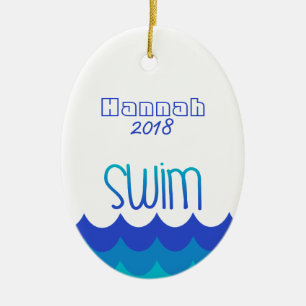 Custom Personalized Ornament For the Swimmer