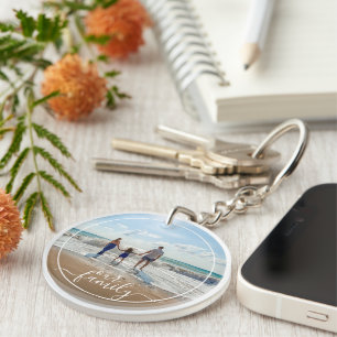 Custom Personalized Our Family Photo Keychain