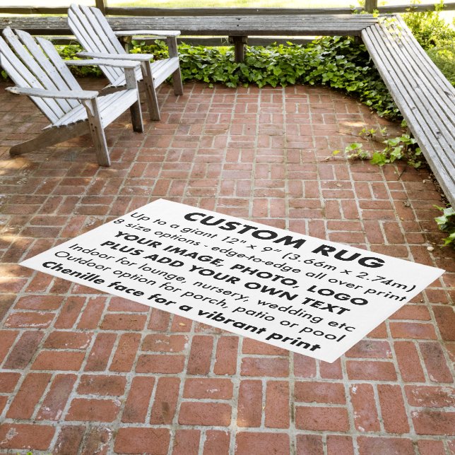 Custom Personalized Outdoor Chenille Rug 6' x 4' (Insitu (Outdoor 3))