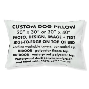 Custom personalized Outdoor Dog Bed Pillow