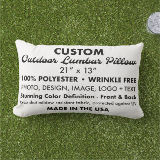 Custom personalized Outdoor Lumbar Pillow - 21"