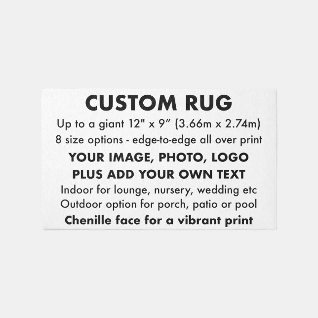 Custom Personalized Outdoor Rug 5' x 3' (Front)