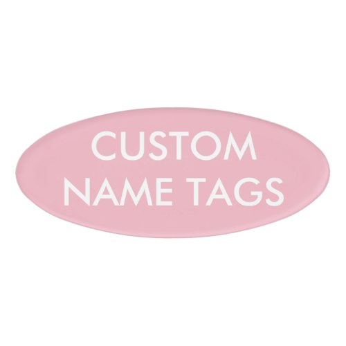 Custom Personalized Oval Name Tag Blank Template