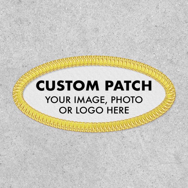Custom Personalized OVAL PATCH (Front)