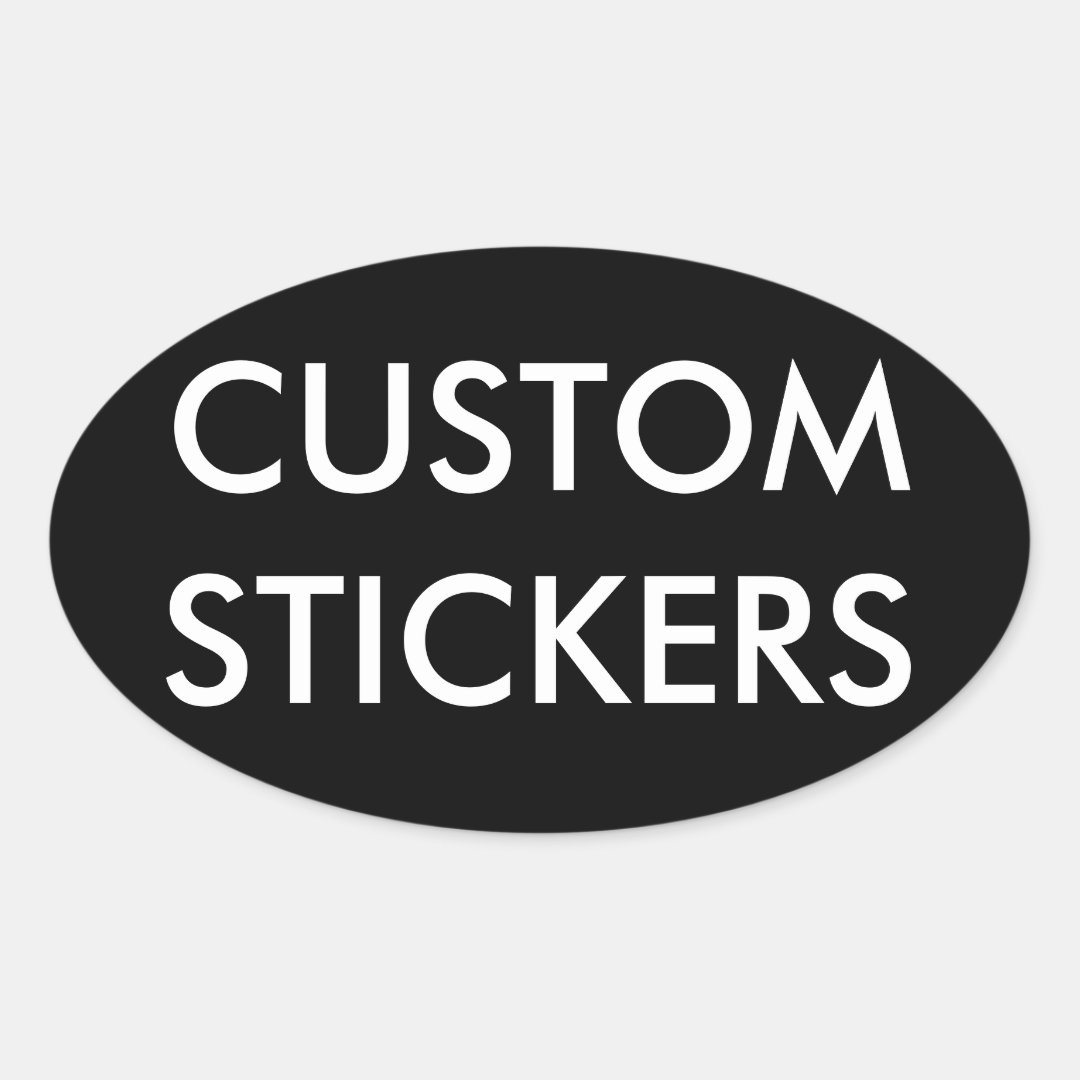 Custom Personalized Oval Stickers Blank Template | Zazzle