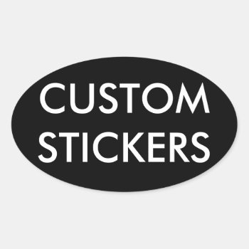 Custom Personalized Oval Stickers Blank Template by CustomBlankTemplates at Zazzle