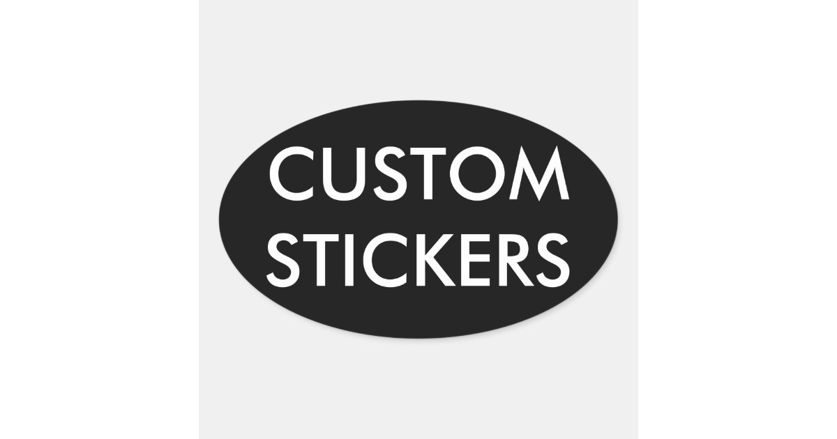 Custom Personalized Oval Stickers Blank Template | Zazzle