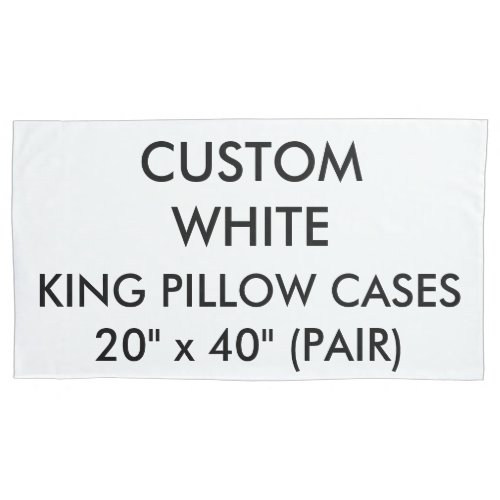 Custom Personalized Pair of King Size Pillow Cases