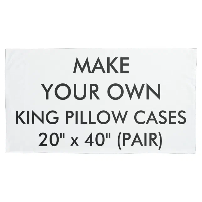 Custom Personalized Pair of King Size Pillow Cases Zazzle