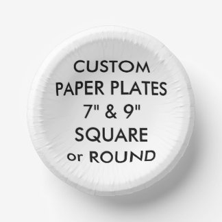 Custom Personalized PAPER BOWLS (8) 7" x 1.5" D.