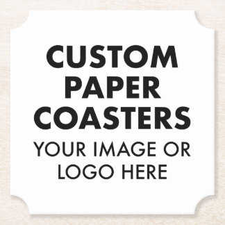 Custom personalized PAPER COASTERS (6) 4" TICKET